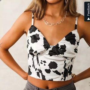 Cow print top